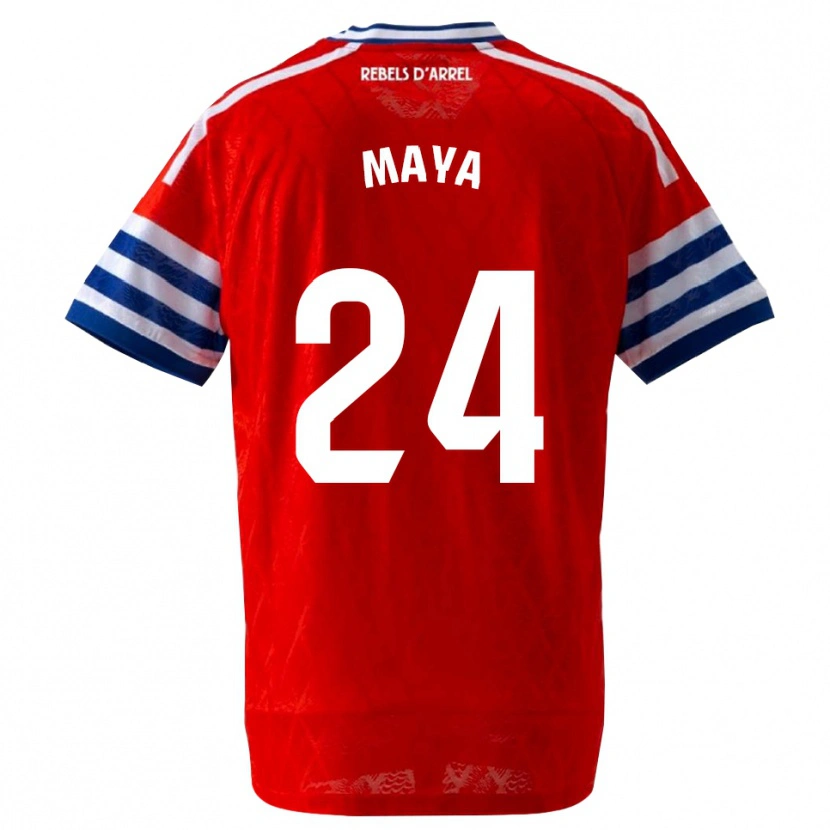 DanxenレディースRubén Maya#24ロイヤルブルー 赤アウェイシャツ2026/27ジャージーユニフォーム