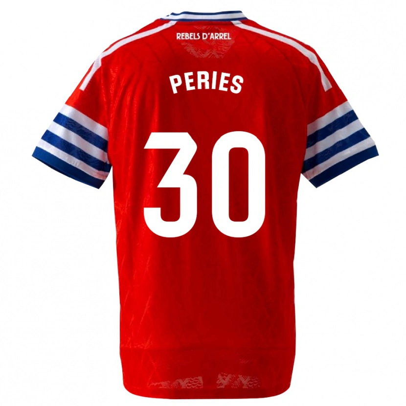 DanxenレディースJan Peries#30ロイヤルブルー 赤アウェイシャツ2026/27ジャージーユニフォーム