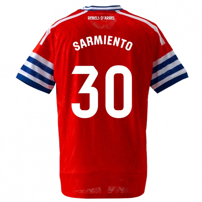 Danxenレディースイザン・サルミエント・マルティネス#30ロイヤルブルー 赤アウェイシャツ2026/27ジャージーユニフォーム