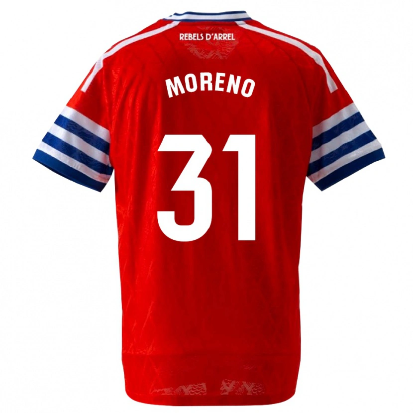DanxenレディースJan Moreno#31ロイヤルブルー 赤アウェイシャツ2026/27ジャージーユニフォーム