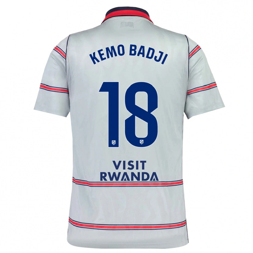 DanxenレディースAbdou Kemo Badji#18グレー 赤 ネイビーブルーサードユニフォームシャツ2026/27ジャージーユニフォーム