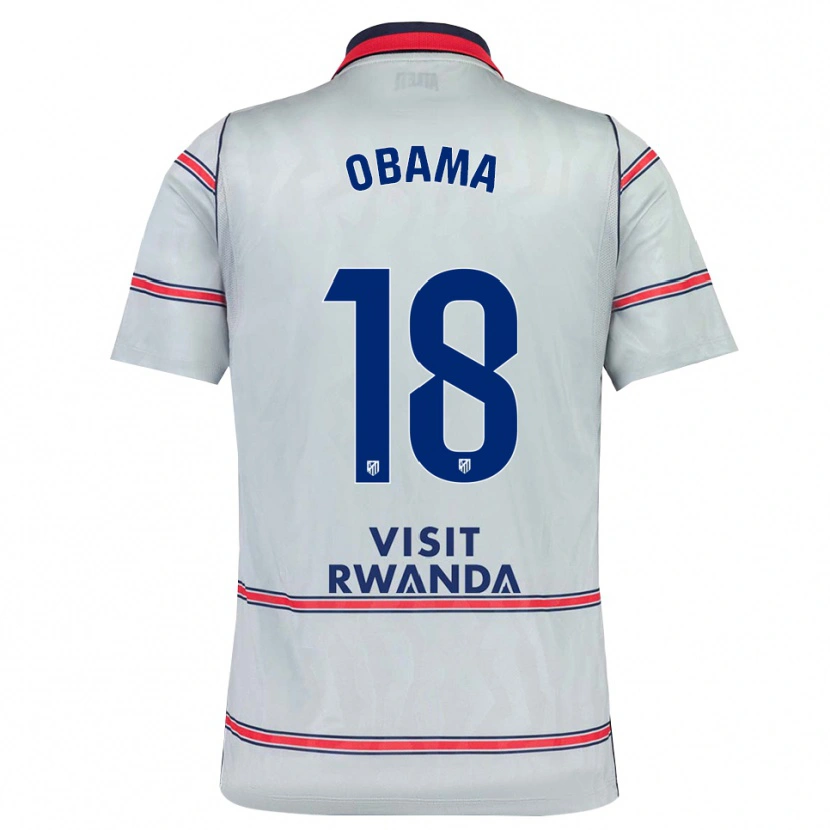 DanxenレディースGabriel Obama#18グレー 赤 ネイビーブルーサードユニフォームシャツ2026/27ジャージーユニフォーム