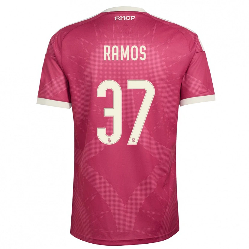 DanxenレディースYeremaiah Ramos#37ペールバイオレットレッド 白サードユニフォームシャツ2026/27ジャージーユニフォーム