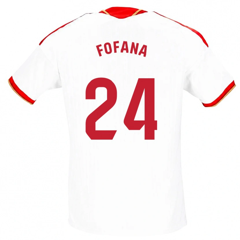 Danxenレディースユスフ・フォファナ#24白 赤ホームシャツ2026/27ジャージーユニフォーム