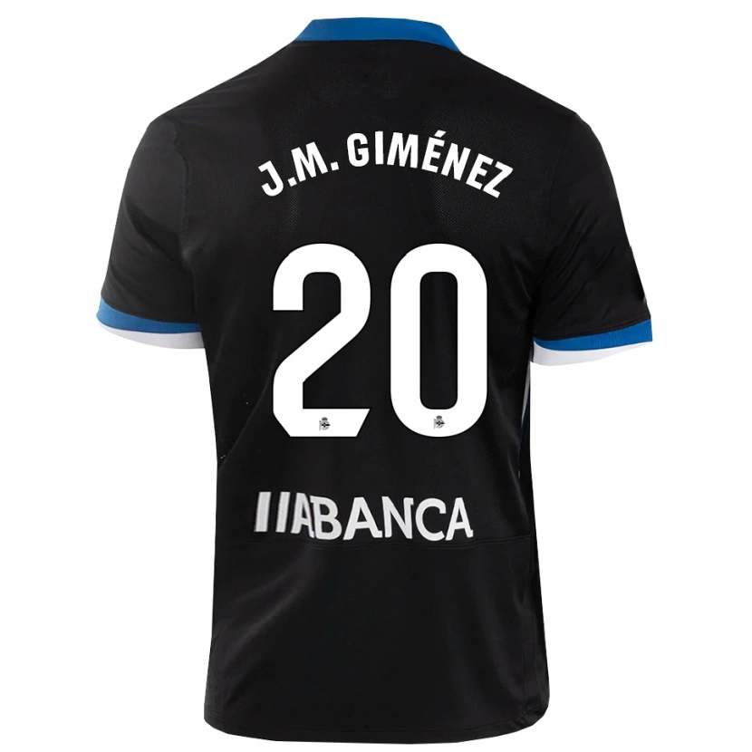 Danxenキッズホセ・マリア・ヒメネス#20黒 青 白アウェイシャツ2026/27ジャージーユニフォーム