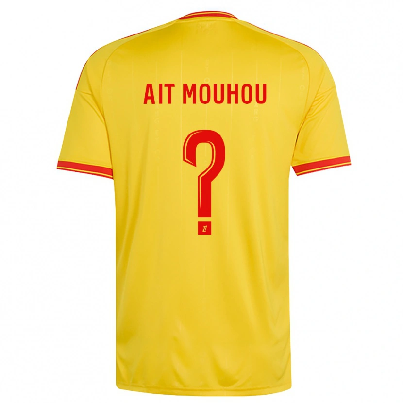 DanxenキッズNassim Ait Mouhou#0金 オレンジ 赤ホームシャツ2026/27ジャージーユニフォーム