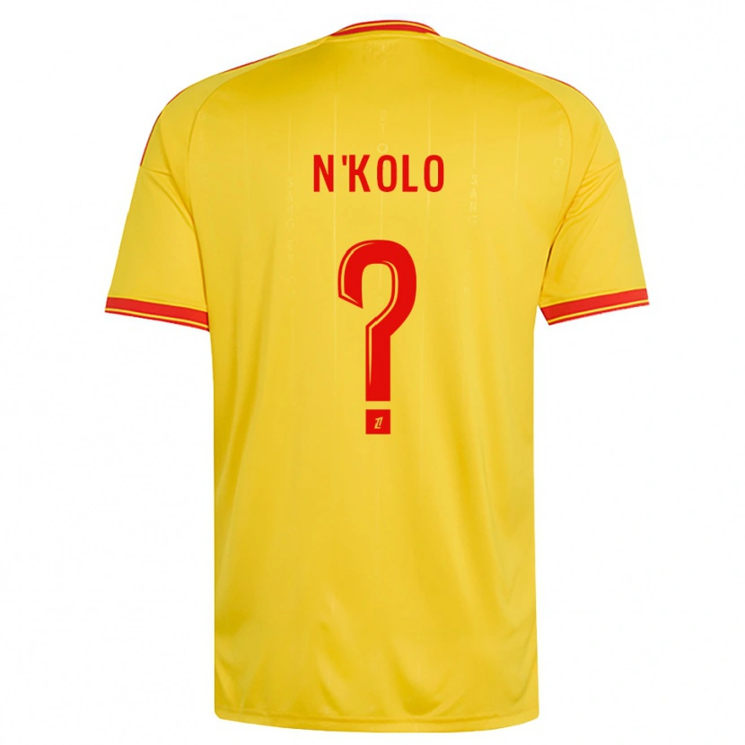 DanxenキッズPierre N'kolo#0金 オレンジ 赤ホームシャツ2026/27ジャージーユニフォーム