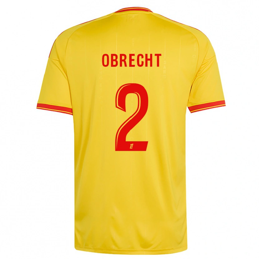 DanxenキッズLaura Obrecht#2金 オレンジ 赤ホームシャツ2026/27ジャージーユニフォーム