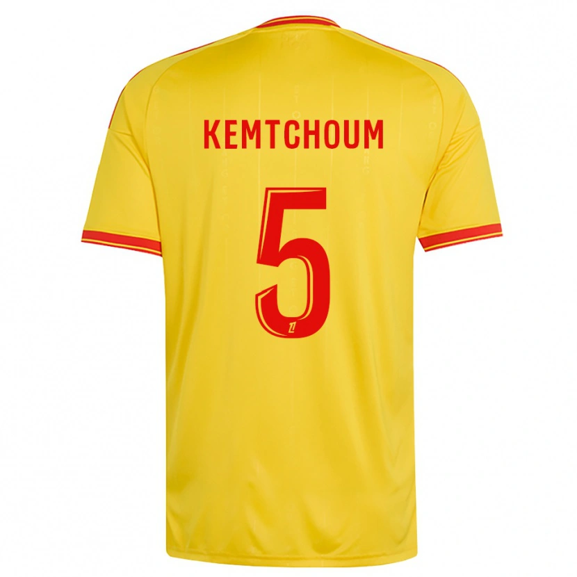 DanxenキッズNoé Kemtchoum#5金 オレンジ 赤ホームシャツ2026/27ジャージーユニフォーム