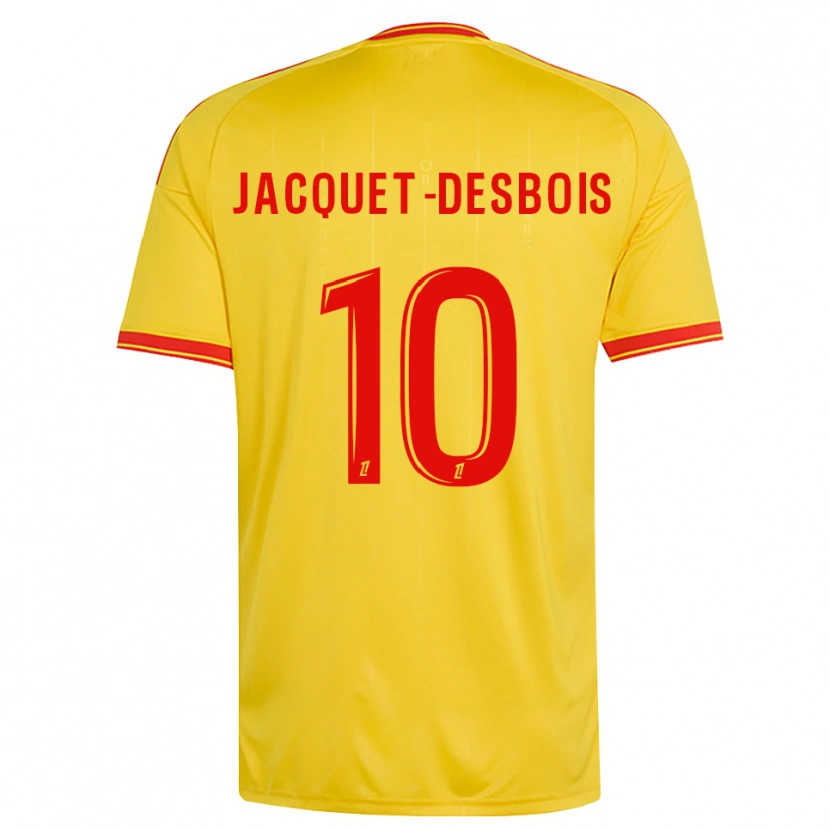 DanxenキッズTairik Jacquet-Desbois#10金 オレンジ 赤ホームシャツ2026/27ジャージーユニフォーム