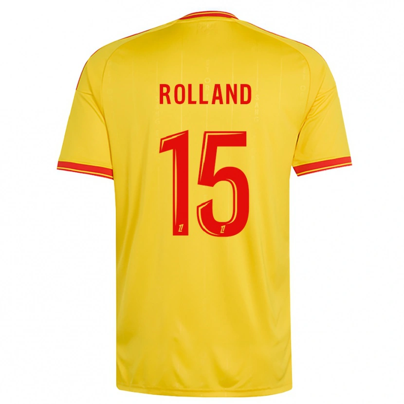 DanxenキッズPaul Rolland#15金 オレンジ 赤ホームシャツ2026/27ジャージーユニフォーム