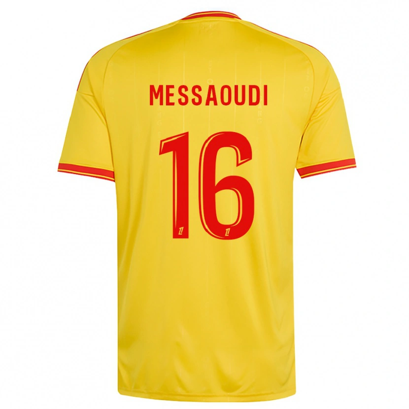 DanxenキッズFedwan Messaoudi#16金 オレンジ 赤ホームシャツ2026/27ジャージーユニフォーム