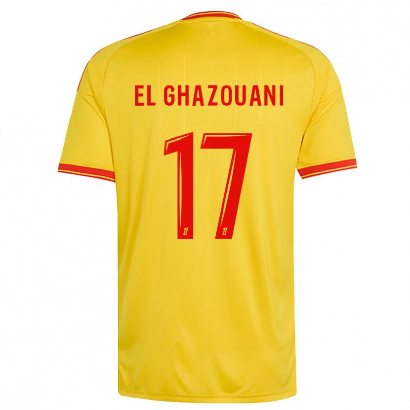 DanxenキッズFatima El Ghazouani#17金 オレンジ 赤ホームシャツ2026/27ジャージーユニフォーム