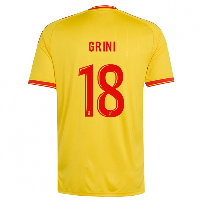 DanxenキッズIlyes Grini#18金 オレンジ 赤ホームシャツ2026/27ジャージーユニフォーム