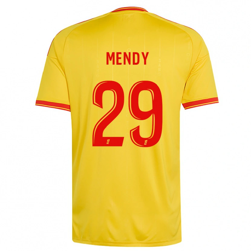DanxenキッズNoëlie Mendy#29金 オレンジ 赤ホームシャツ2026/27ジャージーユニフォーム