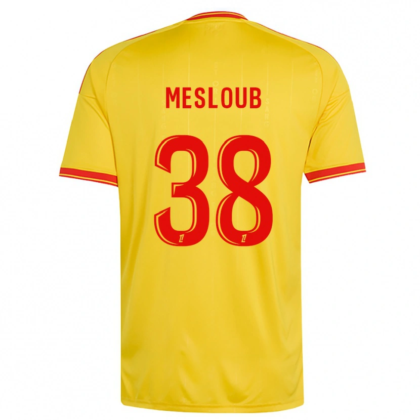DanxenキッズMezian Mesloub#38金 オレンジ 赤ホームシャツ2026/27ジャージーユニフォーム
