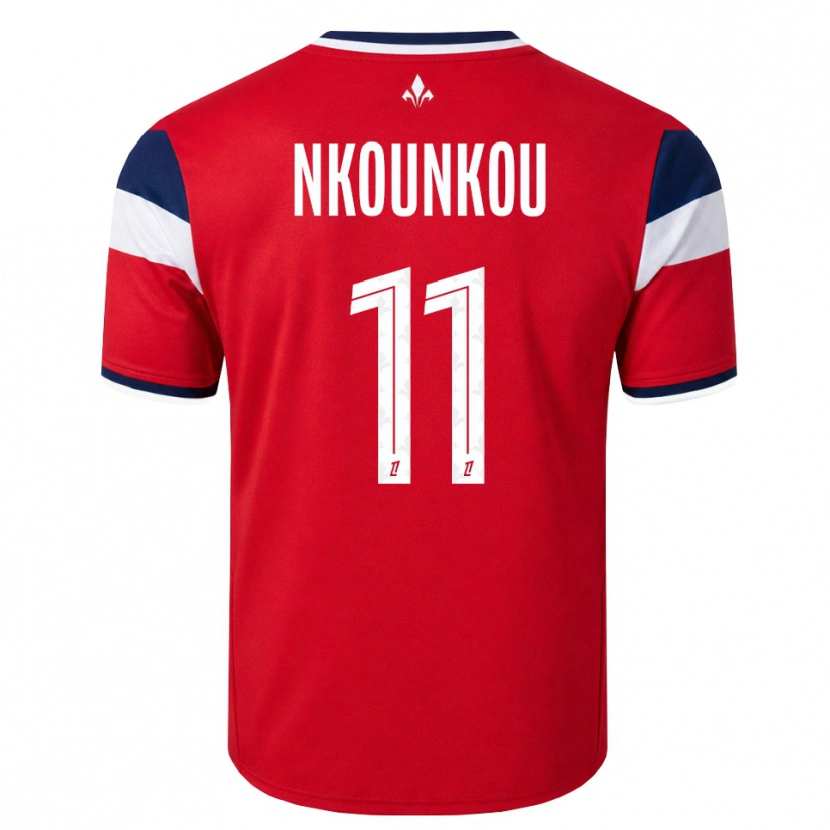 DanxenキッズEvrack Nkounkou#11赤 白 ロイヤルブルーホームシャツ2026/27ジャージーユニフォーム