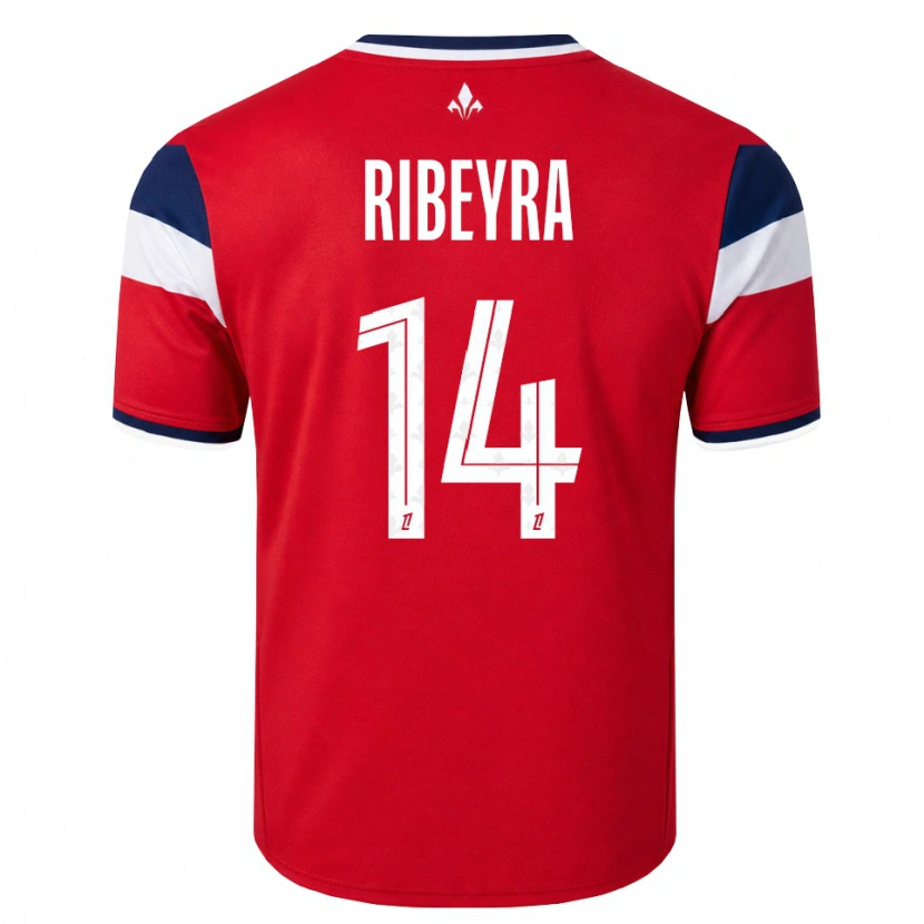 DanxenキッズAnaïs Ribeyra#14赤 白 ロイヤルブルーホームシャツ2026/27ジャージーユニフォーム