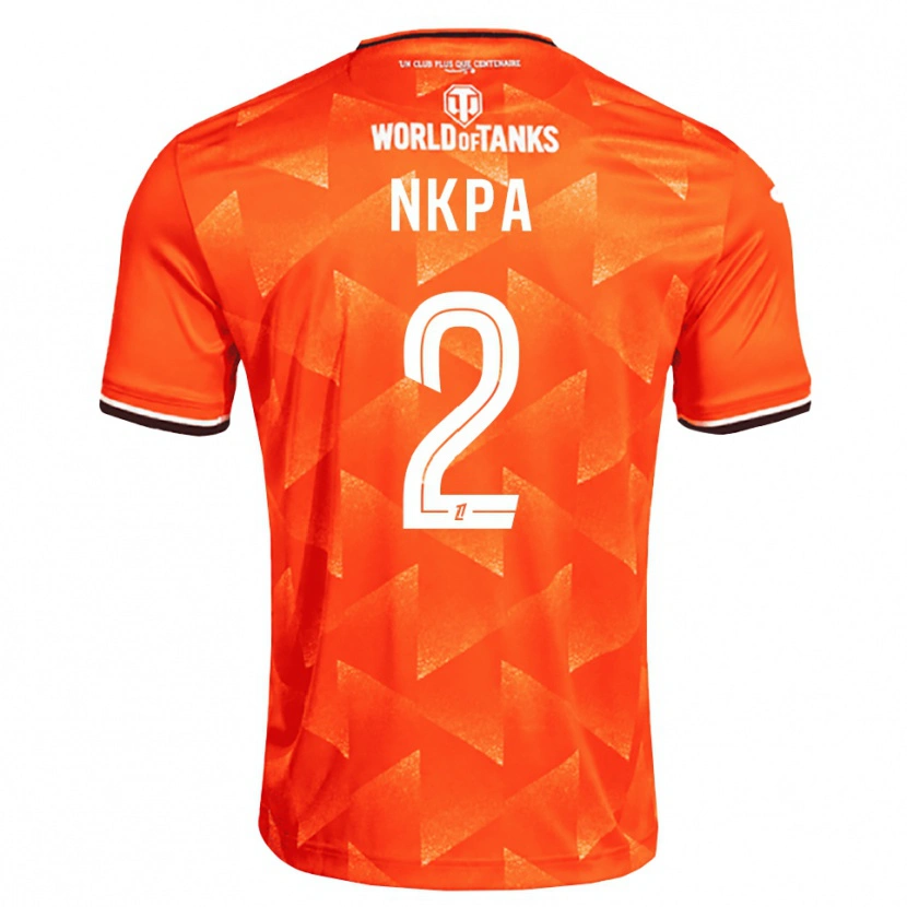 DanxenキッズElie Nkpa#2オレンジ 白 黒ホームシャツ2026/27ジャージーユニフォーム