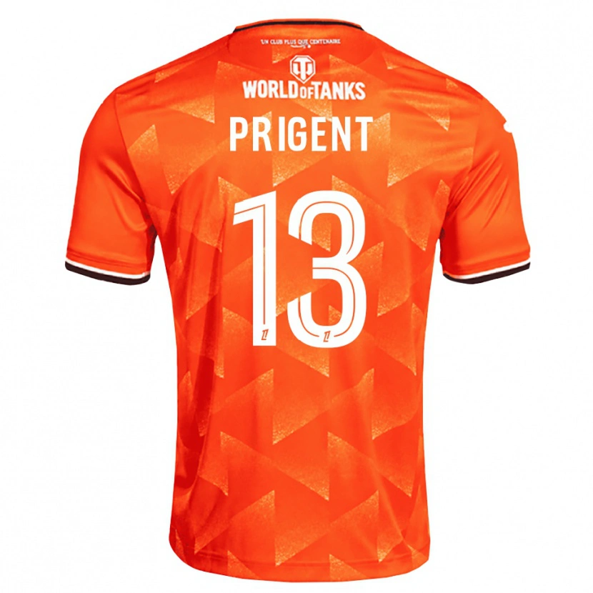 DanxenキッズMatéo Prigent#13オレンジ 白 黒ホームシャツ2026/27ジャージーユニフォーム