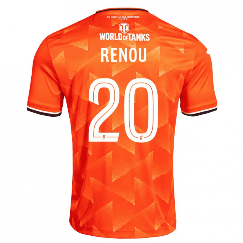 DanxenキッズCamille Renou#20オレンジ 白 黒ホームシャツ2026/27ジャージーユニフォーム