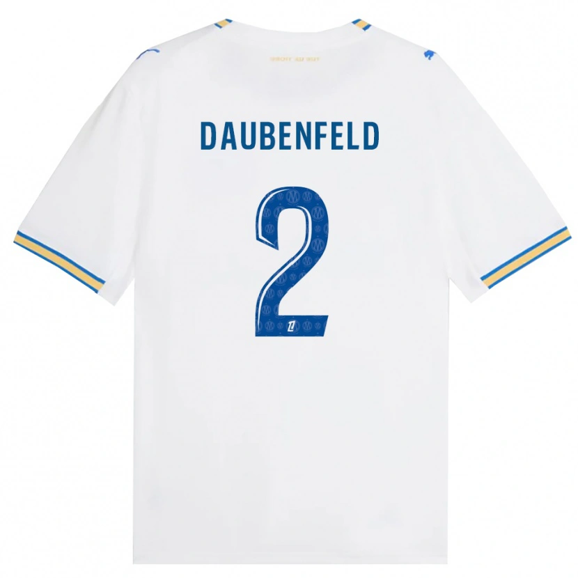 Danxenキッズルーカス・ダウベンフェルド#2ドジャーブルー 白ホームシャツ2026/27ジャージーユニフォーム