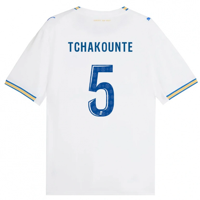DanxenキッズAnnaëlle Tchakounté#5ドジャーブルー 白ホームシャツ2026/27ジャージーユニフォーム