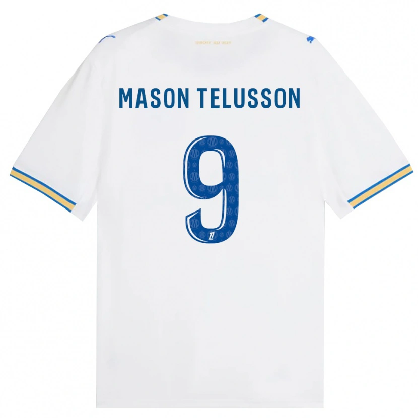 DanxenキッズJah-Mason Telusson#9ドジャーブルー 白ホームシャツ2026/27ジャージーユニフォーム