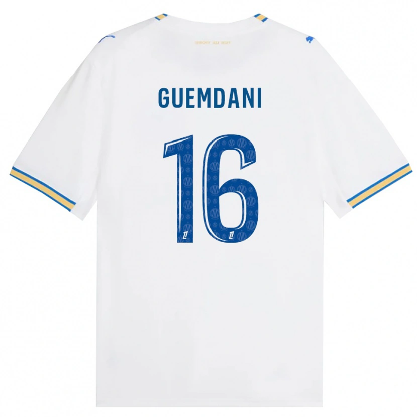 DanxenキッズIvan Guemdani#16ドジャーブルー 白ホームシャツ2026/27ジャージーユニフォーム
