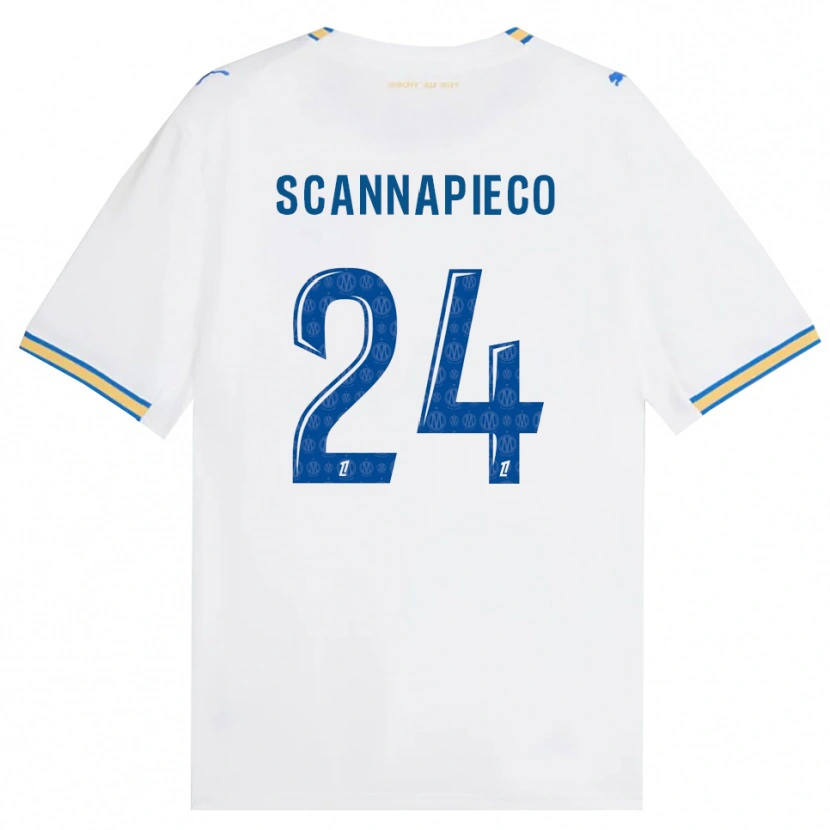 DanxenキッズDona Scannapieco#24ドジャーブルー 白ホームシャツ2026/27ジャージーユニフォーム