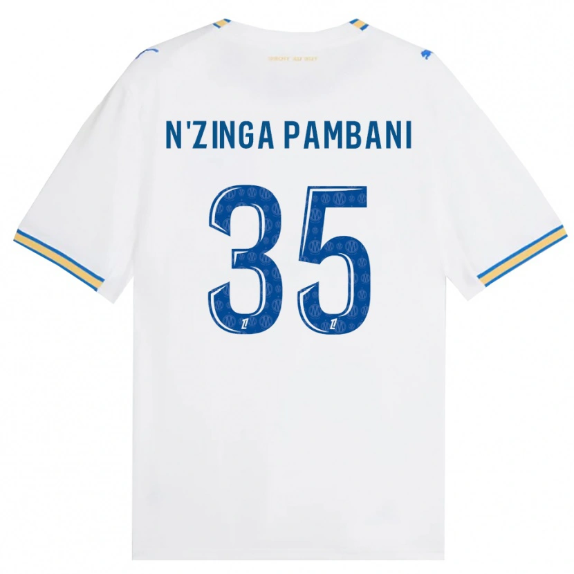 DanxenキッズPladi N'zinga Pambani#35ドジャーブルー 白ホームシャツ2026/27ジャージーユニフォーム