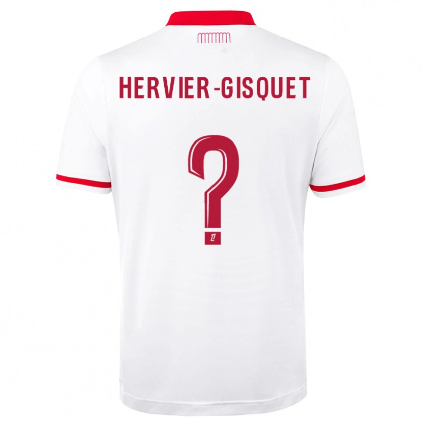 DanxenキッズThéo Hervier-Gisquet#0赤 白ホームシャツ2026/27ジャージーユニフォーム