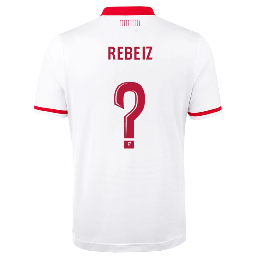 DanxenキッズGeorges Rebeiz#0赤 白ホームシャツ2026/27ジャージーユニフォーム