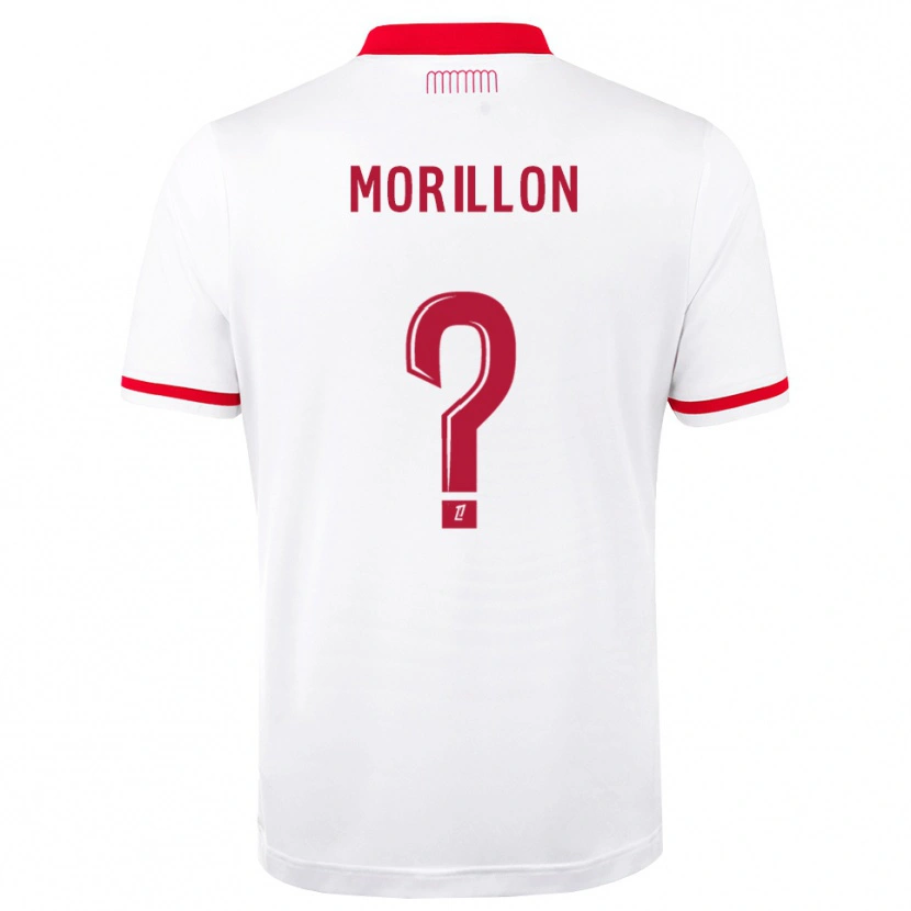 DanxenキッズNoah Morillon#0赤 白ホームシャツ2026/27ジャージーユニフォーム