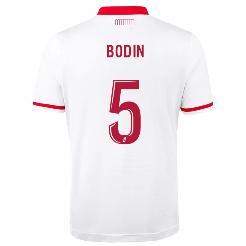 DanxenキッズHugo Bodin#5赤 白ホームシャツ2026/27ジャージーユニフォーム
