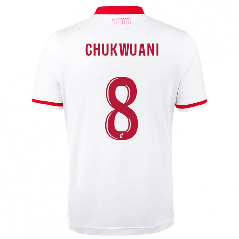 DanxenキッズEkene Chukwuani#8赤 白ホームシャツ2026/27ジャージーユニフォーム