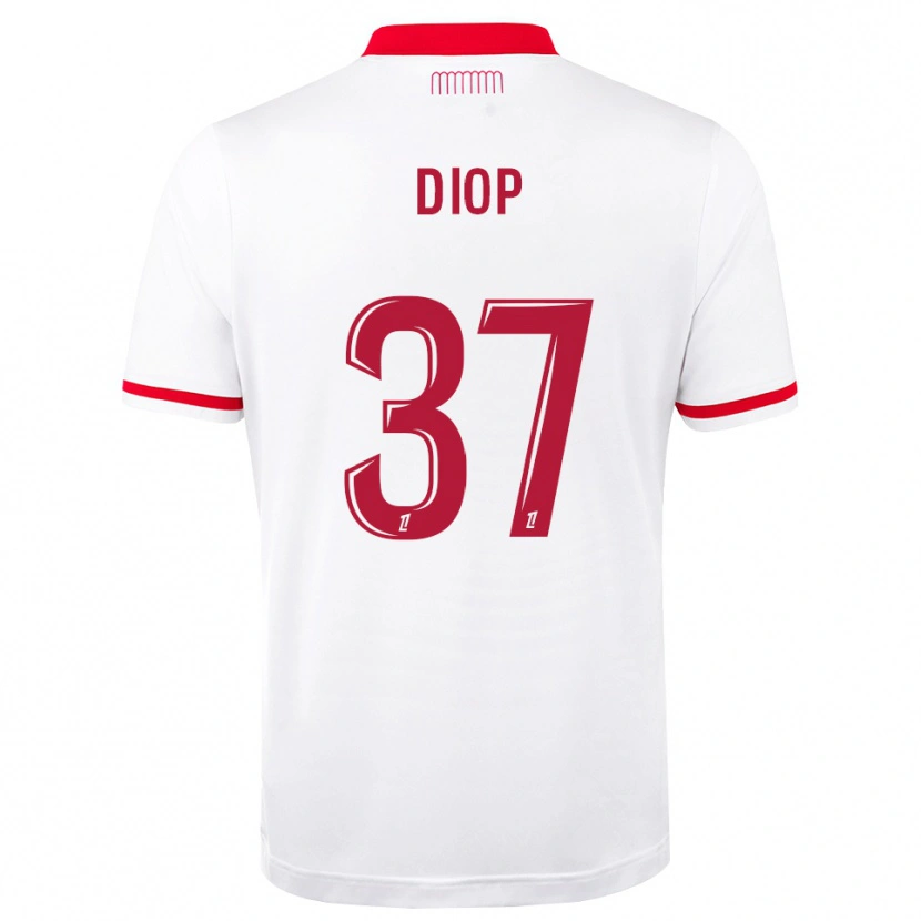 Danxenキッズイードン・ディオプ#37赤 白ホームシャツ2026/27ジャージーユニフォーム
