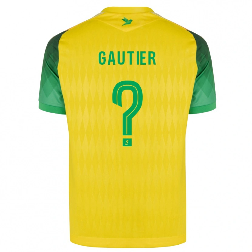 DanxenキッズLouka Gautier#0黄 緑 赤ホームシャツ2026/27ジャージーユニフォーム