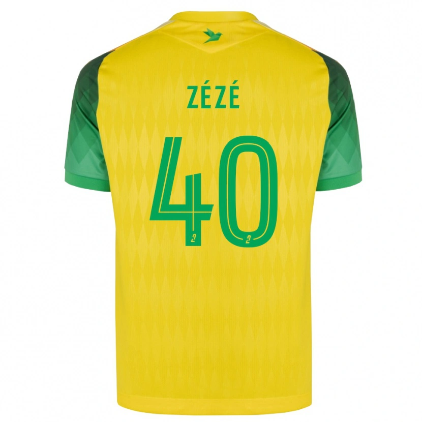DanxenキッズYanel Zézé#40黄 緑 赤ホームシャツ2026/27ジャージーユニフォーム