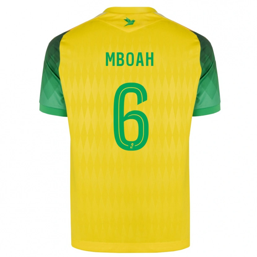 DanxenキッズYanis Mboah#6黄 緑 赤ホームシャツ2026/27ジャージーユニフォーム
