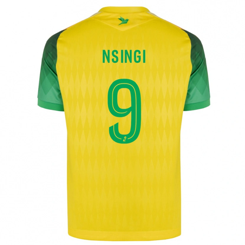 DanxenキッズPlamedi Nsingi#9黄 緑 赤ホームシャツ2026/27ジャージーユニフォーム
