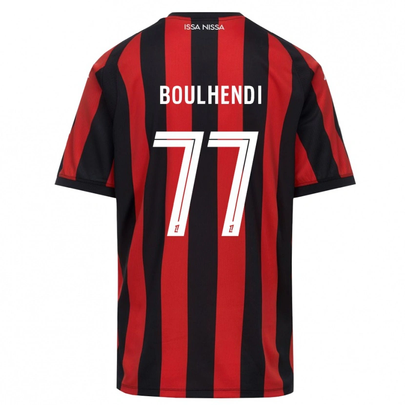 DanxenキッズTeddy Boulhendi#77赤 黒 白ホームシャツ2026/27ジャージーユニフォーム