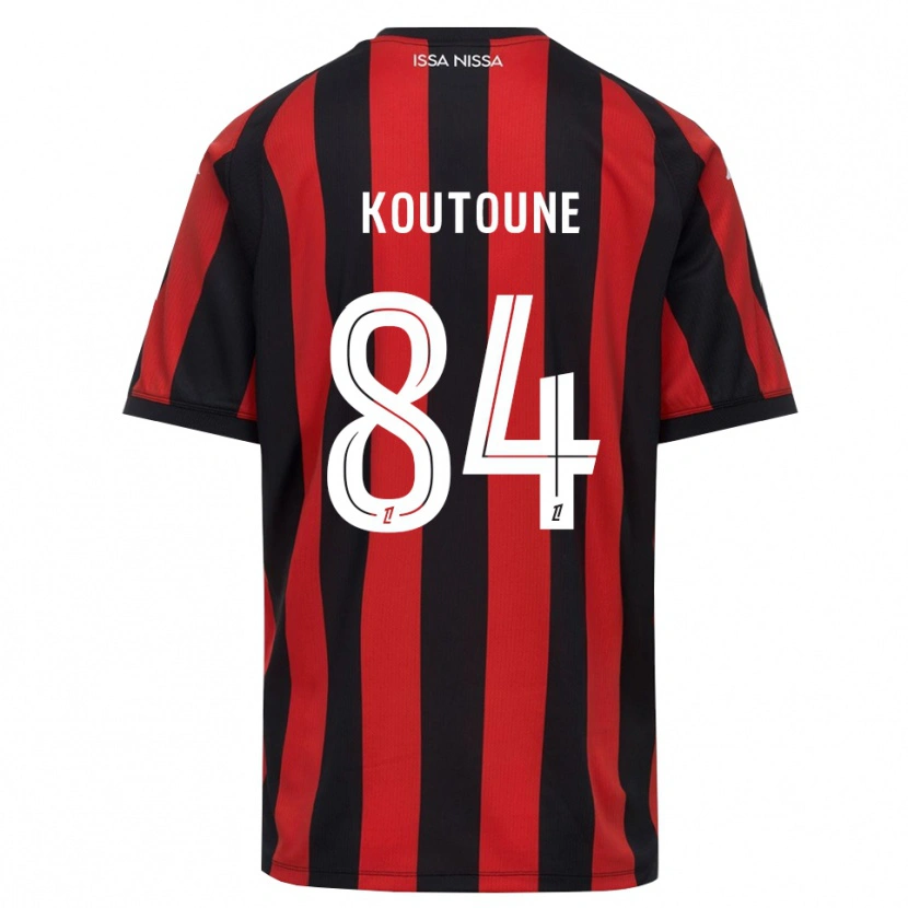 DanxenキッズHamza Koutoune#84赤 黒 白ホームシャツ2026/27ジャージーユニフォーム