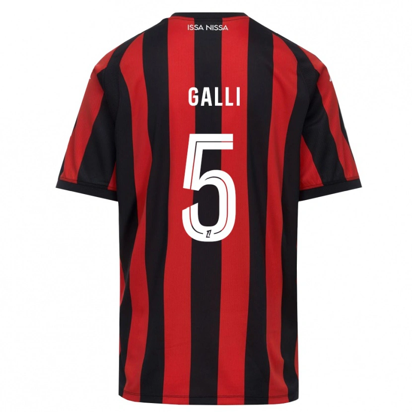 DanxenキッズClara Galli#5赤 黒 白ホームシャツ2026/27ジャージーユニフォーム