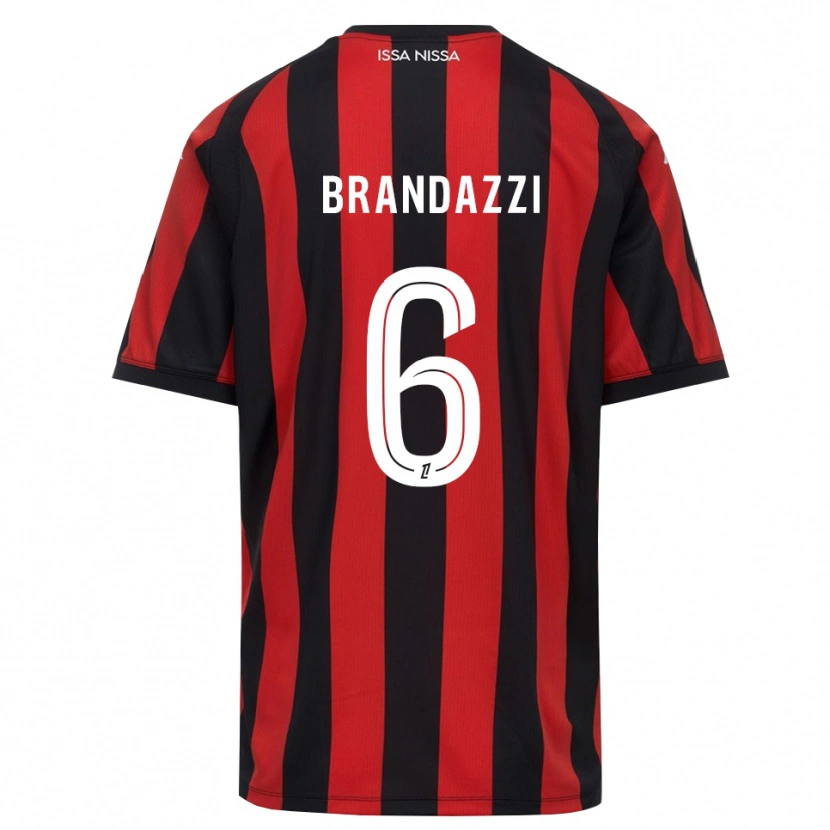 DanxenキッズFiona Brandazzi#6赤 黒 白ホームシャツ2026/27ジャージーユニフォーム