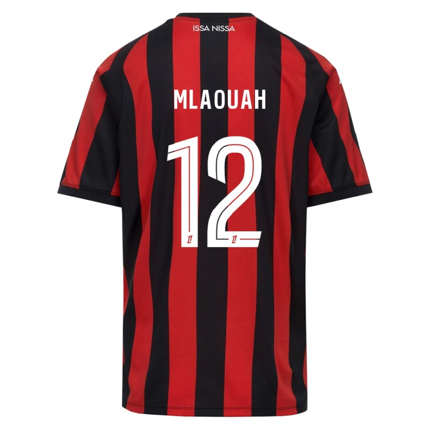 DanxenキッズSofiane Mlaouah#12赤 黒 白ホームシャツ2026/27ジャージーユニフォーム