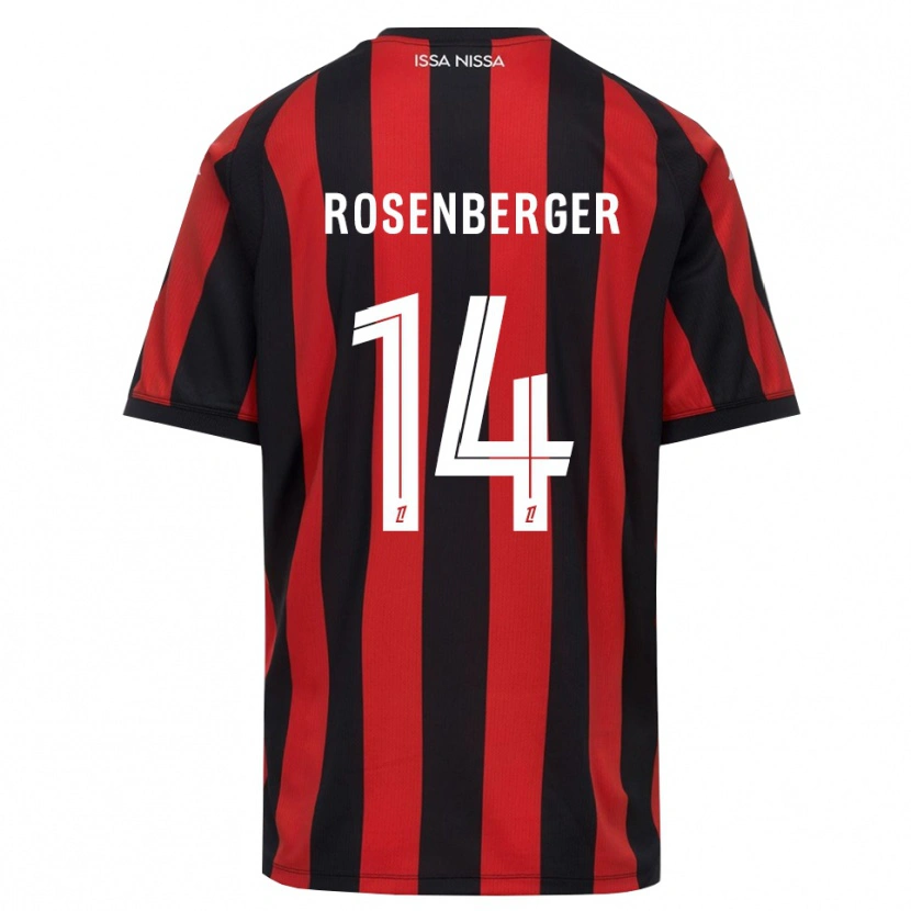 DanxenキッズLéa Rosenberger#14赤 黒 白ホームシャツ2026/27ジャージーユニフォーム