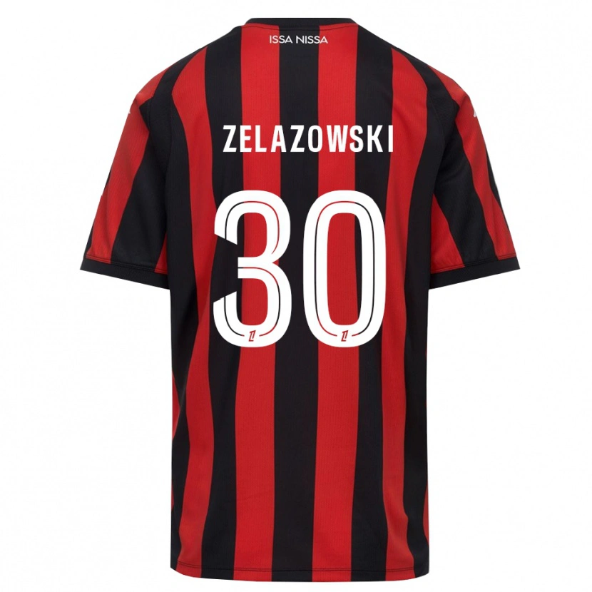DanxenキッズBartosz Zelazowski#30赤 黒 白ホームシャツ2026/27ジャージーユニフォーム