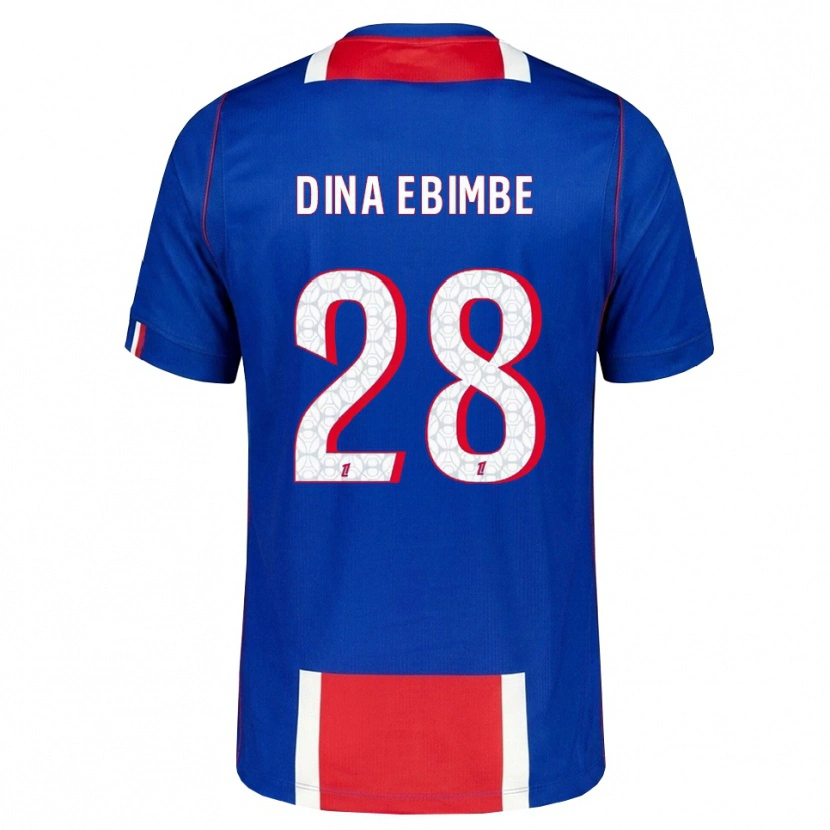 Danxenキッズエリック・ジュニオール・ディナ・エビンベ#28赤 白 青ホームシャツ2026/27ジャージーユニフォーム
