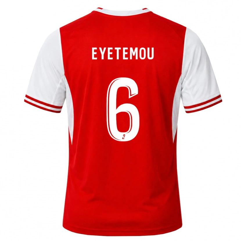 DanxenキッズPaul Eyetemou#6赤 白ホームシャツ2026/27ジャージーユニフォーム